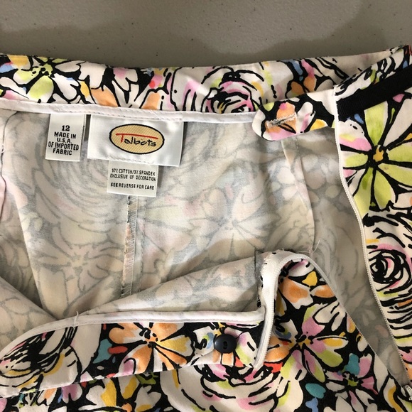 Talbots Floral Print Pants size 12 - Picture 3 of 5